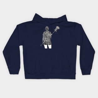 Lacrosse Player Girl Kids Hoodie